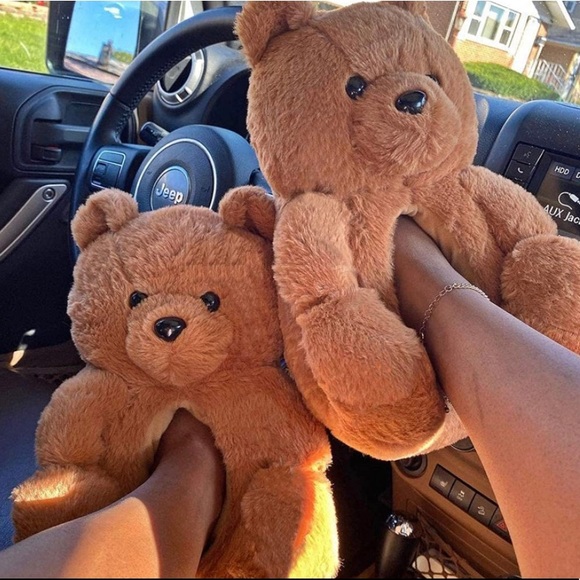 Fur bear slippers - Picture 1 of 1